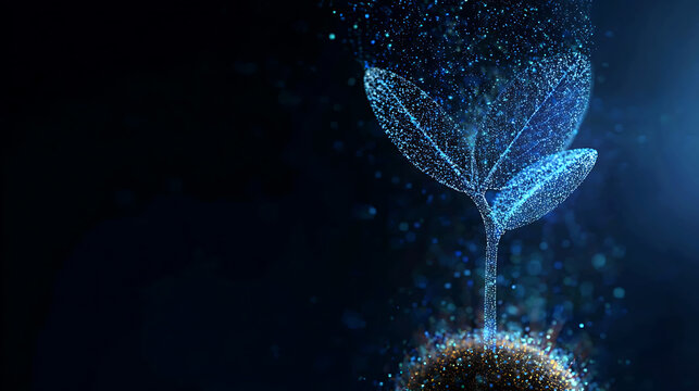 An artistic digital illustration of a sprout
