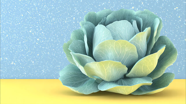 A beautiful and artistic close-up of a cabbage