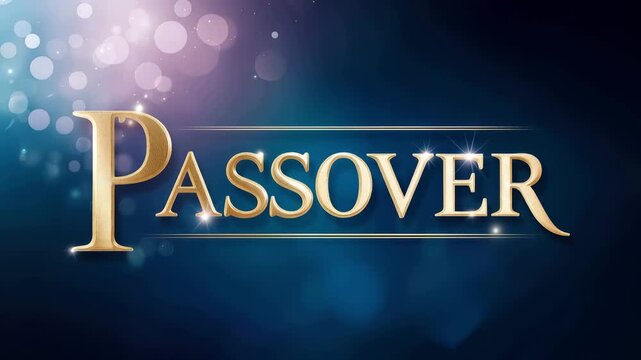 Shimmering passover celebration with sparkling light effects
