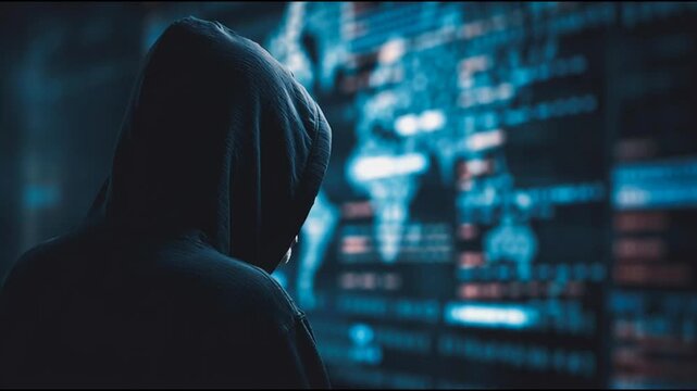Hacker are planning to hack and attack networks and cyber security systems..Smart Innovation city with connection cyber security network reciprocity over the cityscape . future wireless digital city