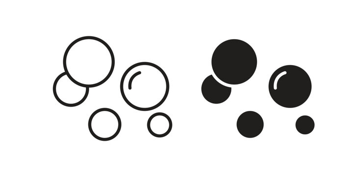 Bubble icon set. black Illustration for graphic and web design.