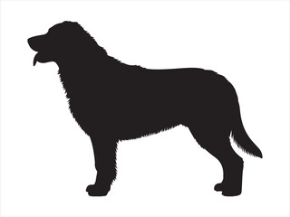 Obraz premium A black silhouette of a dog standing design, Silhouette of dog standing – pet animal vector illustration