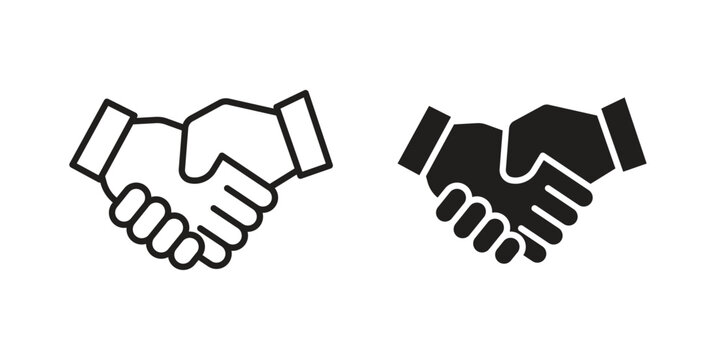 Commitment icon set. black Illustration for graphic and web design.