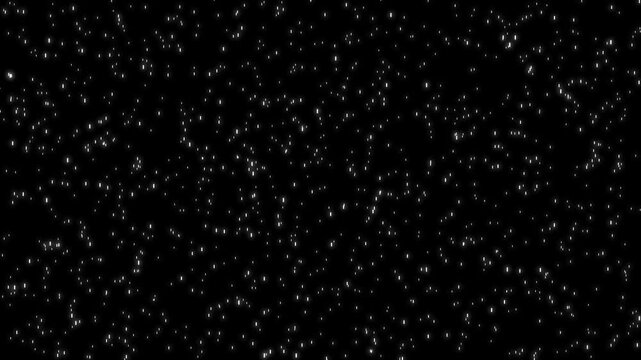 Abstract white particles on black background glowing dots space starfield minimal cosmic design