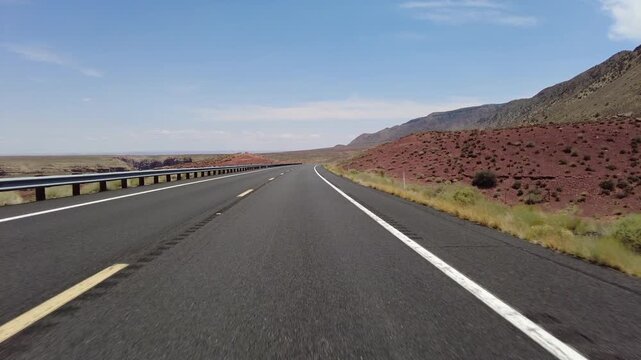 Driving Plate Grand Canyon East Rim Desert View Dr Eastbound Multicam Set 12 Front View LIttle Colorado River Gorge Arizona USA
