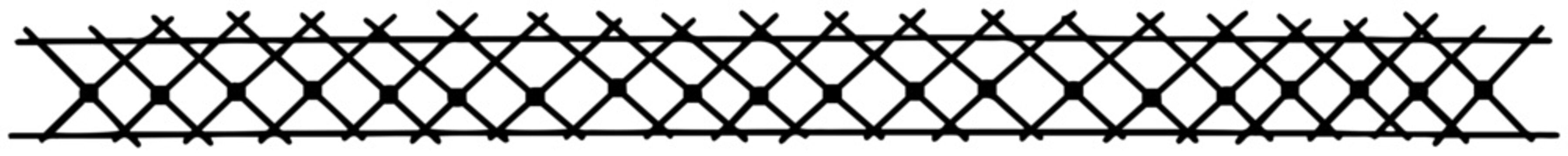 Geometric lattice border pattern with crosshatch mesh design in simple linear style