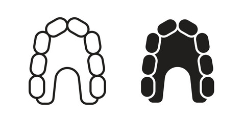 Maxilla icon set. black Illustration for graphic and web design. © Dan