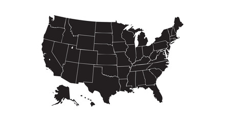 Black silhouette of a horse rearing up against a stark white background with intricate details and flowing mane © GlobalVector Design