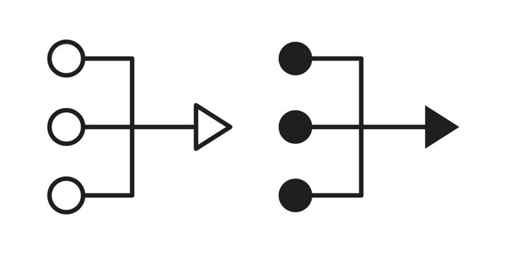 Simplify icon set. black Illustration for graphic and web design.