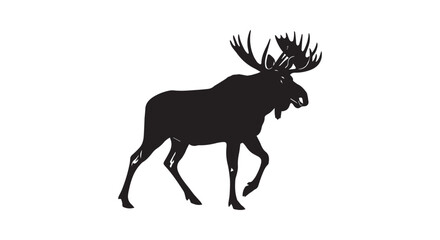 A majestic black horse with a flowing mane and tail galloping under a starry night sky © GlobalVector Design