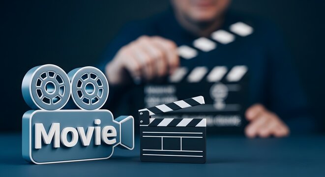 Cinema Production Essentials: Clapperboard and Film Reels