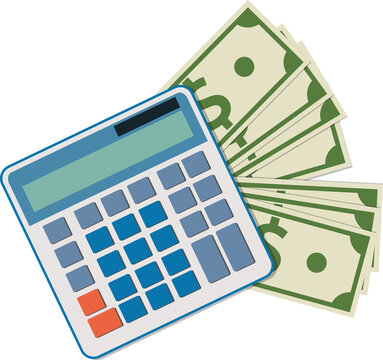 icon money and calculator