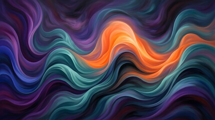 Fototapeta premium Colorful abstract wavy pattern with vibrant swirling textures