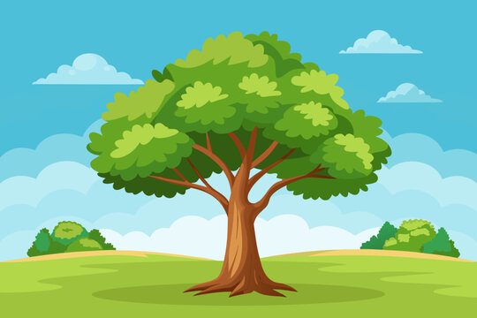 landscape with trees