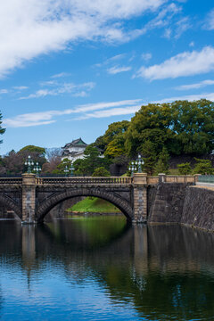 Nijubashi Bridge at the Tokyo Imperial Palace, Japan