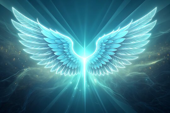Blue flash on a black background. Flying magical blue dus