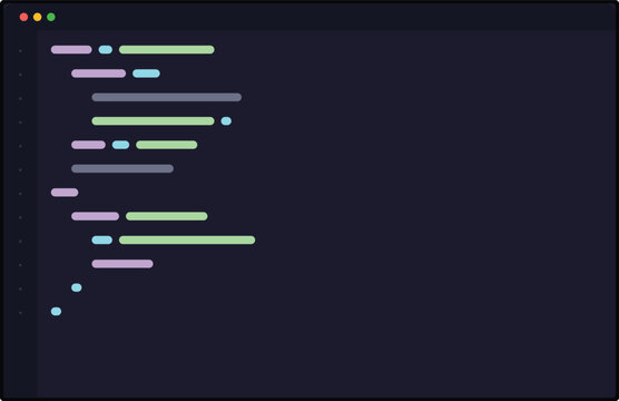 Abstract code editor interface with stylized syntax highlighting
