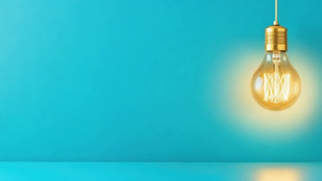 Glowing decorative light bulbs hang against backdrop, for creative inspiration blog, innovative ideas concept, electricity and lighting themed articles, bright idea for home decoration