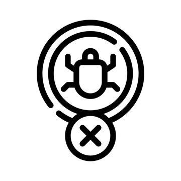 bug line icon