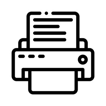 printer line icon