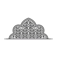 Fototapeta premium Islamic ornamental arch with intricate geometric patterns and decorative elements.