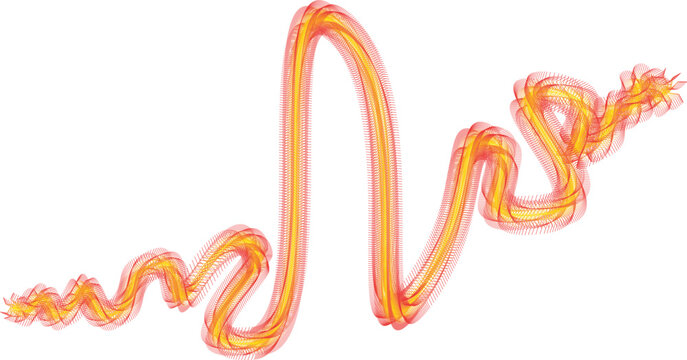 yellow cable on white background