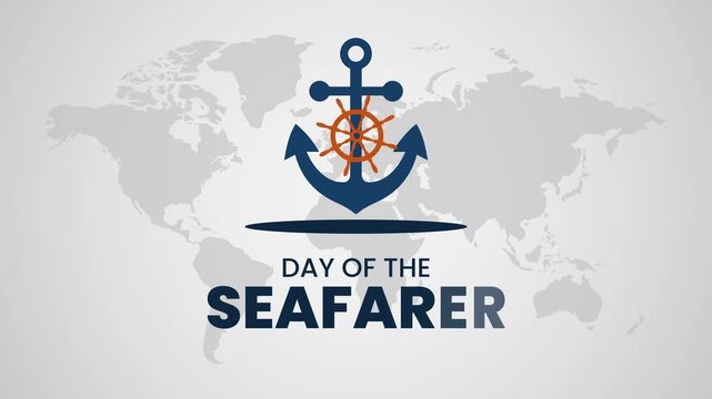 International Day of the Seafarer: Nautical Anchor, World Map, June 2 Celebration