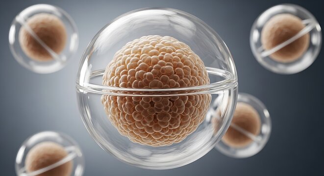 A beautifully presented close-up view of a freshly baked muffin inside a transparent dome with cross-sectional slices shown