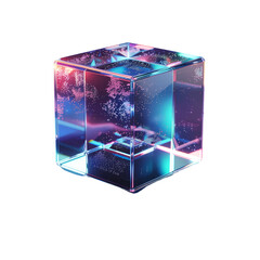 Obraz premium Abstract transparent cube design illustration