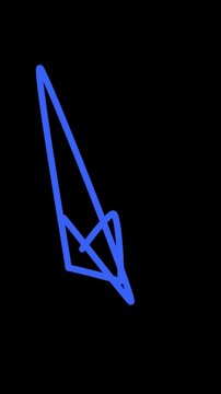 Glowing blue checkmark symbol on black background for success and approval concepts