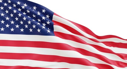 Obraz premium Waving american flag a symbol of freedom and national pride