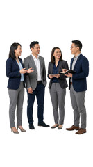 Fototapeta premium Business team standing isolated on white background