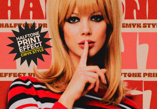 Halftone Effect - Vintage CMYK Print Style