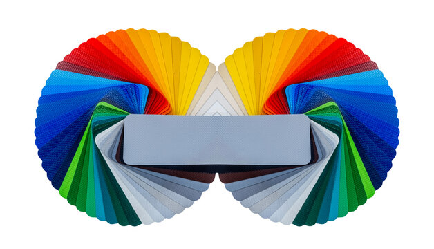 Sample of PVC Polymer Vinyl, Material design color palette layout, RAL color system