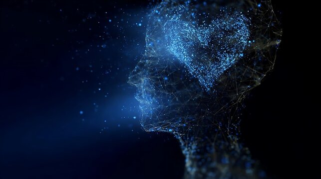 A futuristic representation of the human mind, showcasing cognitive processes and ethereal light