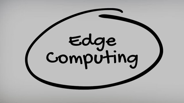 Edge Computing Hand Writing Text on Glass Screen