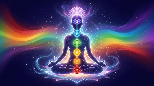 Seven Chakras Concept Illustration
