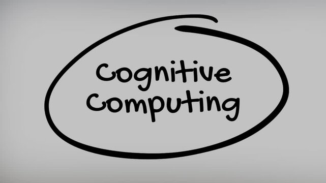 Cognitive Computing Hand Writing Text on Glass Screen