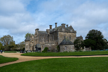 Fototapeta premium Palace House exterior and garden at Beaulieu, Hampshire