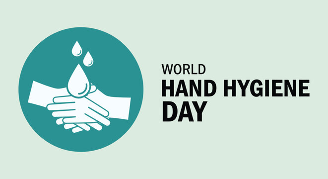 Title world hand hygiene day illustration promoting cleanliness and health awareness description a teal graphic features