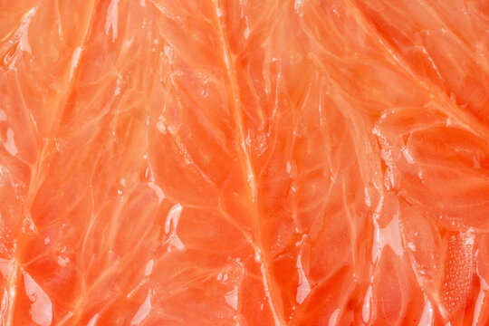 Macro, close-up of a grapefruit 