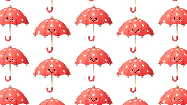 Animated background with colorful umbrellas
