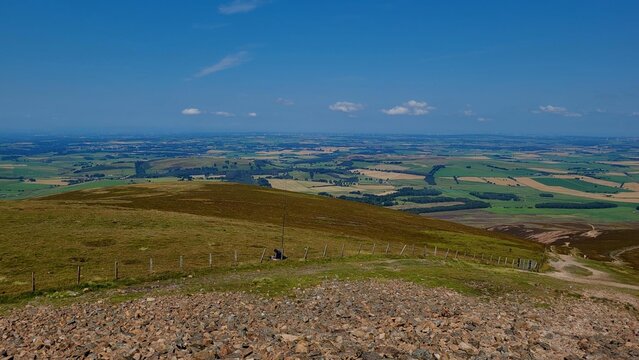 View at the summit of Tinto Hill in South Lanarkshire Scotland united Kingdom