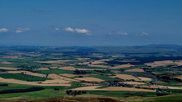 View at the summit of Tinto Hill in South Lanarkshire Scotland united Kingdom