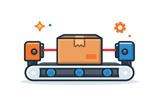 Photoelectric sensor detection capturing objects passing on a conveyor with precise light beam interruption. A tiny emitter and receiver facing each other with