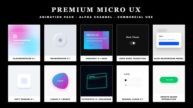 Premium Micro UX Animation Pack - Modern UI Elements