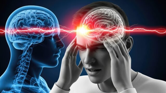 Traumatic brain injury, severe neurological impact, acute cerebral pain, cognitive dysfunction, chronic headache, mental health challenge, medical diagnosis, human discomfort