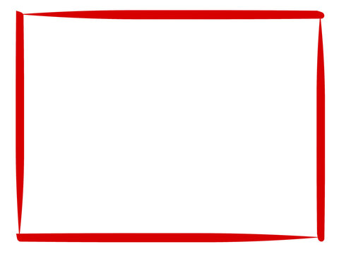 red frame on white background