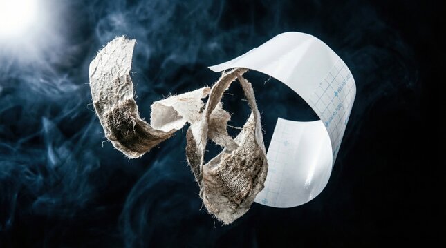 Medical gauze bandage and adhesive plaster for first aid in ambulance emergency kit for patient recovery and healing