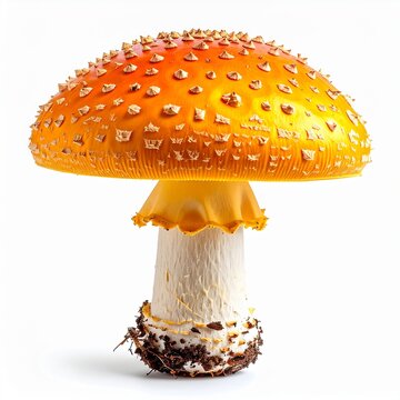 Amanita caesarea mushroom .Caesar&rsquo;s mushroom .Close-up 